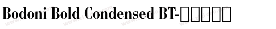 Bodoni Bold Condensed BT字体转换